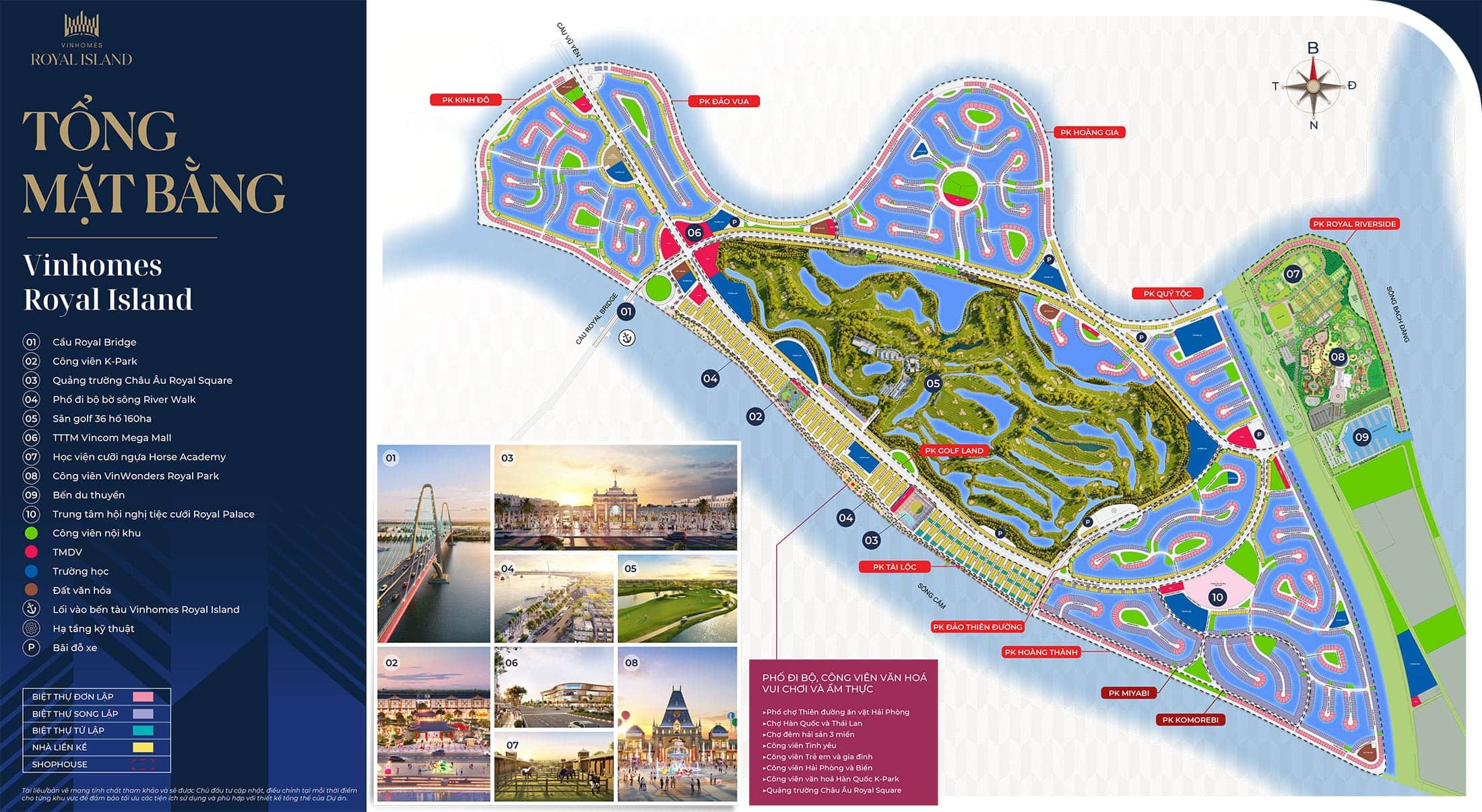 Mat bang tien ich dang cap tai Thanh pho Dao Hoang Gia Vinhomes Royal Island Vu Yen Hai Phong 1