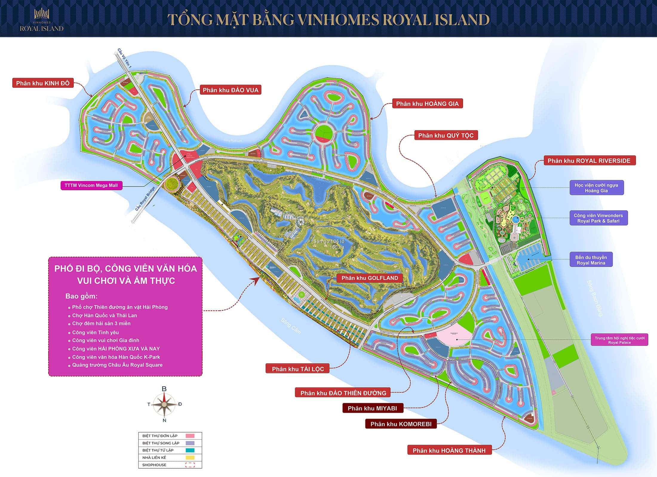 Tong mat bang Vinhomes Royal Island duoc quy hoac gom 11 phan khu 1