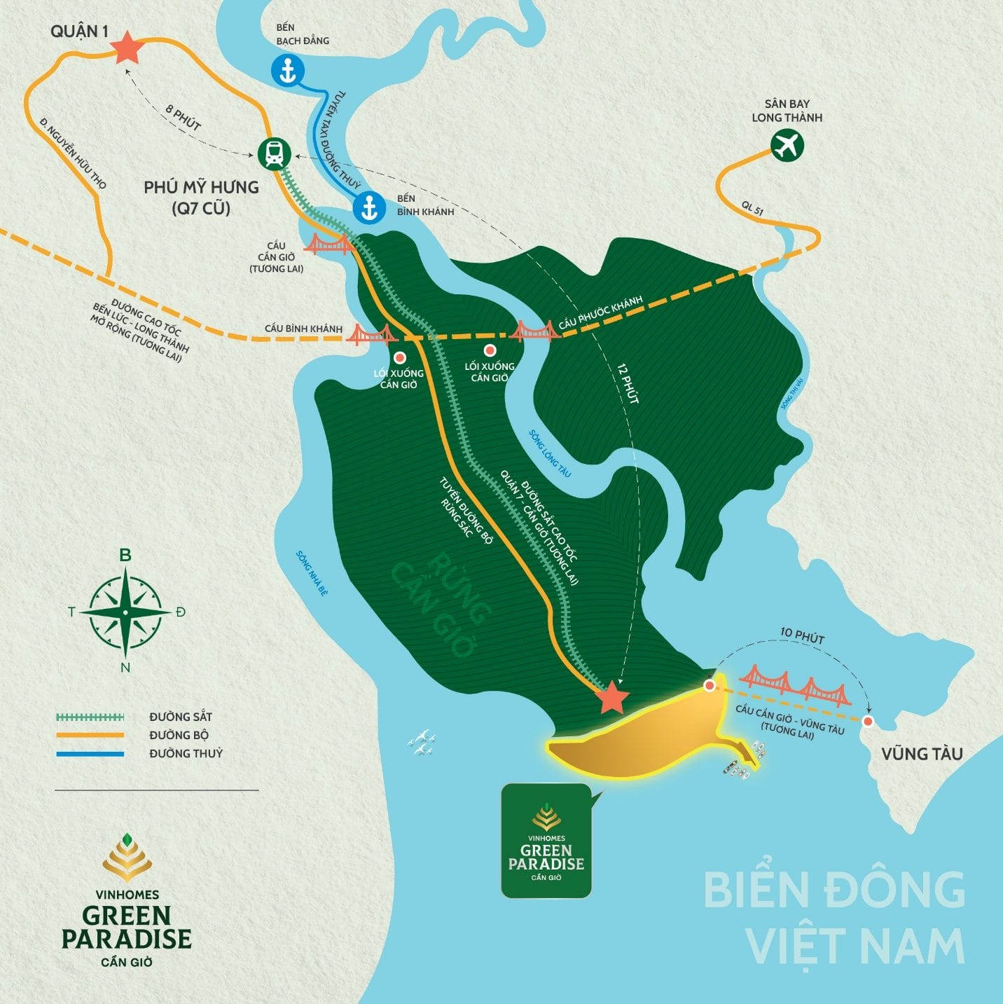 map vinhomes green paradise can gio Bản đồ Vinhomes Green Paradise Cần Giờ