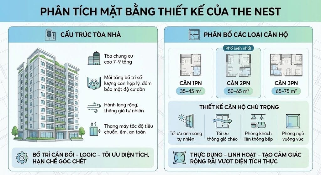 phân tích mặt bằng của The Nest