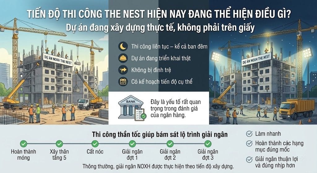 tiến độ thi công the nest hiện nay đang thể hiện điều gì tiến độ thi công the nest hiện nay đang thể hiện điều gì